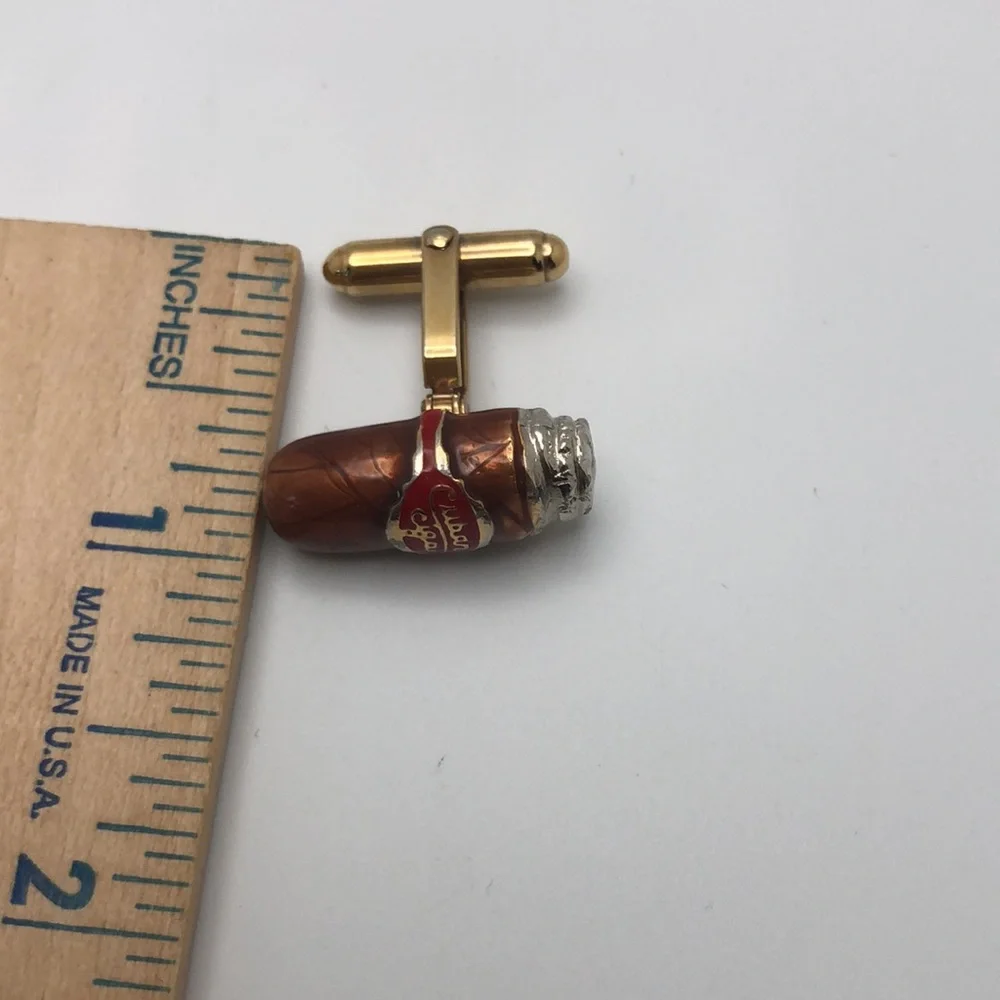 JJ Weston Cuban Cigar 2 Cufflinks & Four Studs Made in the USA Superior Quality